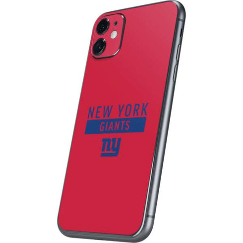 NFL New York Giants Red Performance Series iPhone 11 Skin